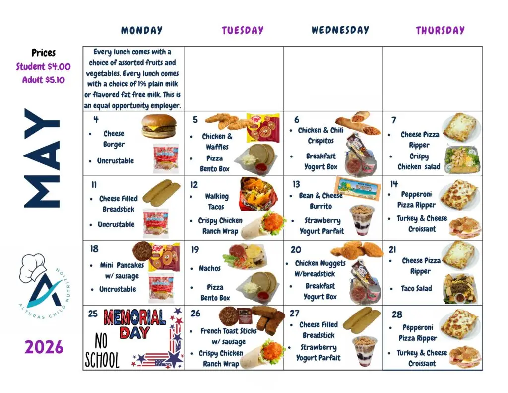 AIA May Menu